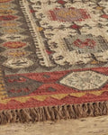 Handwoven Wool Kilim Rug | Southwestern Boho Tribal Design | Flatweave | Reversible